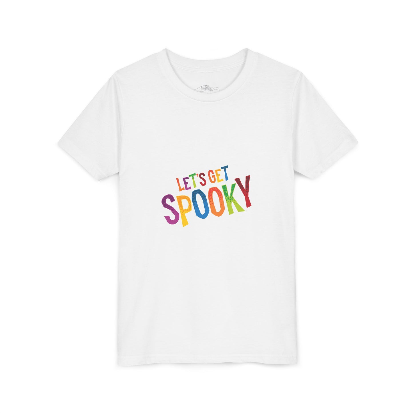 เสื้อยืดแขนสั้นสำหรับเยาวชน Unisex ลาย Let's Get Spooky Halloween