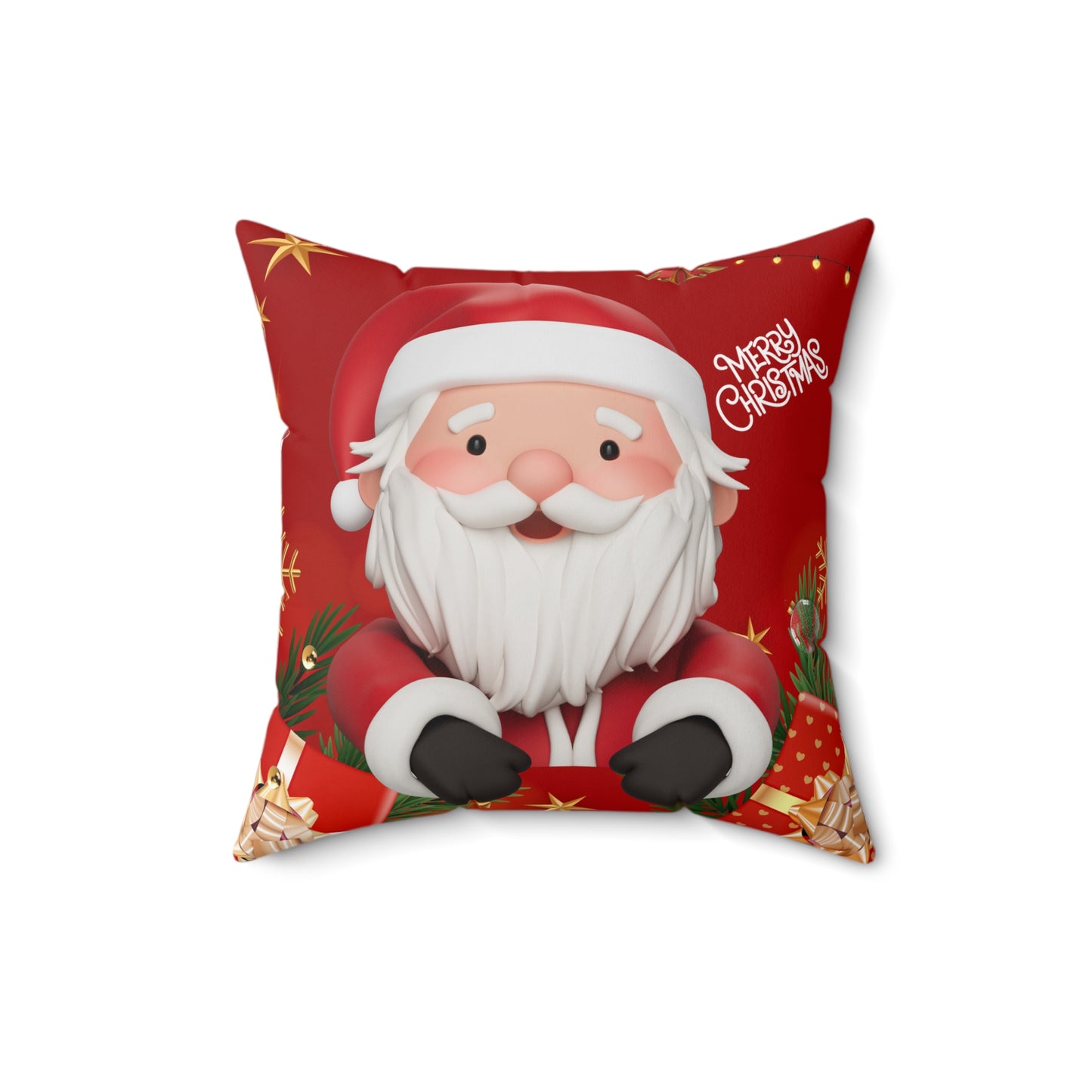 Santa Merry Christmas Throw Pillow