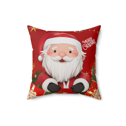 Santa Merry Christmas Throw Pillow