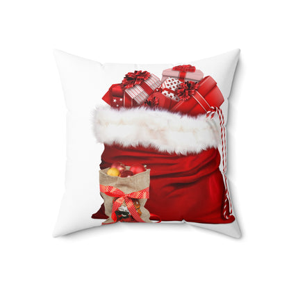 Santa Christmas Sack Gift Bag Decorative Pillow