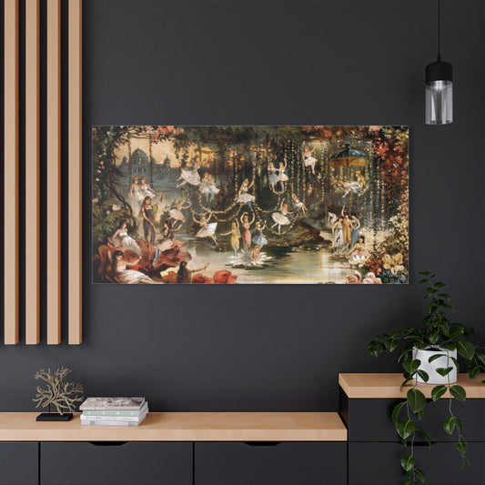 Satin Canvas Wall Art, Rustic Farm Scene, Vintage Home Decor, Unique Art Piece, Wall Hanging for Living Room, Nature Lovers Gift