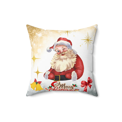 Vintage Santa Merry Christmas Throw Pillow