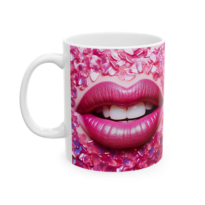 Pink Glam Kiss Valentine Gift Mug