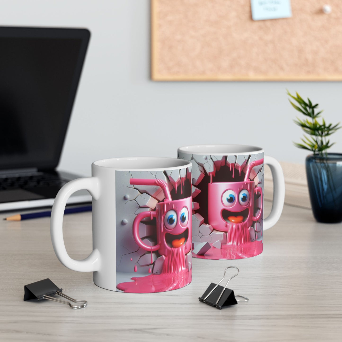 Cute Pink Cartoon Gift Mug