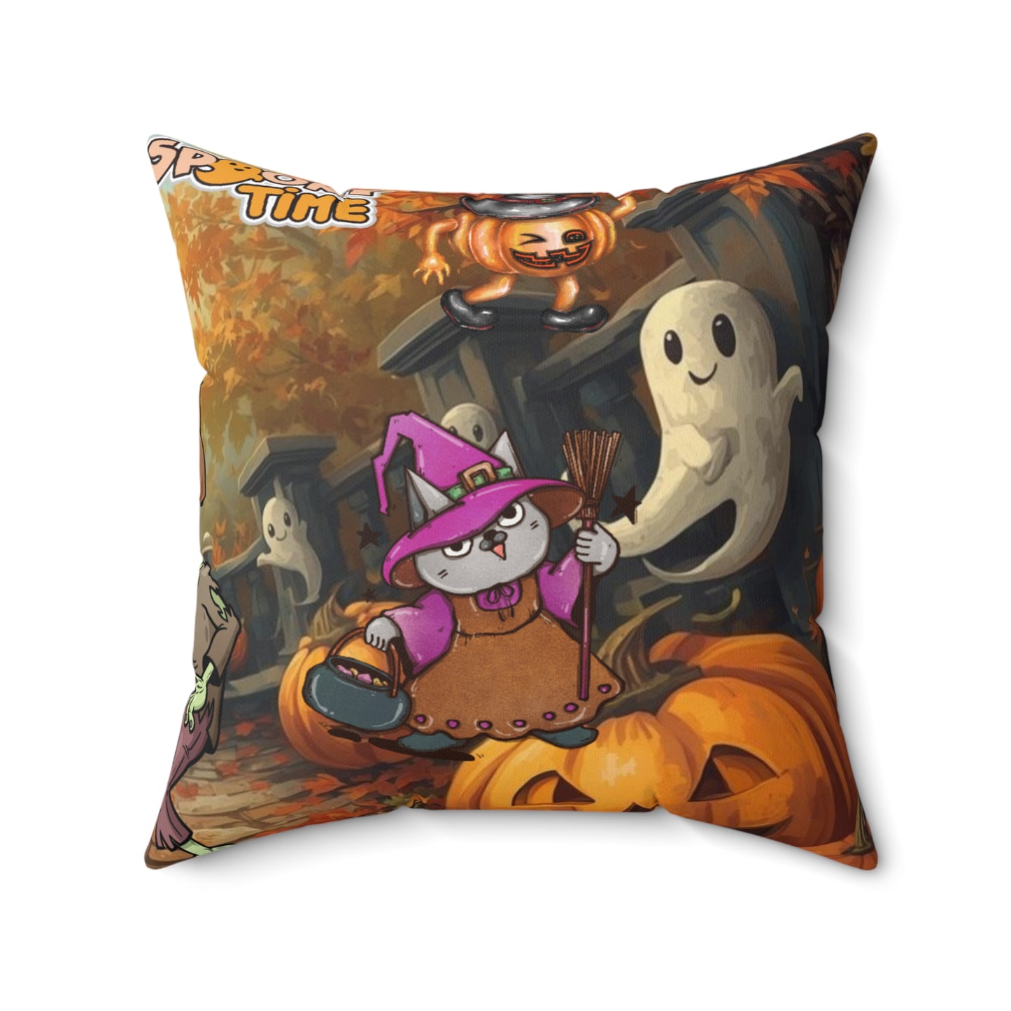 Copy of Halloween Square Pillow, Cozy Home Decor, Spooky Holiday Accent, Decorative Cushion, Autumn Vibes, Gift for Halloween Lovers
