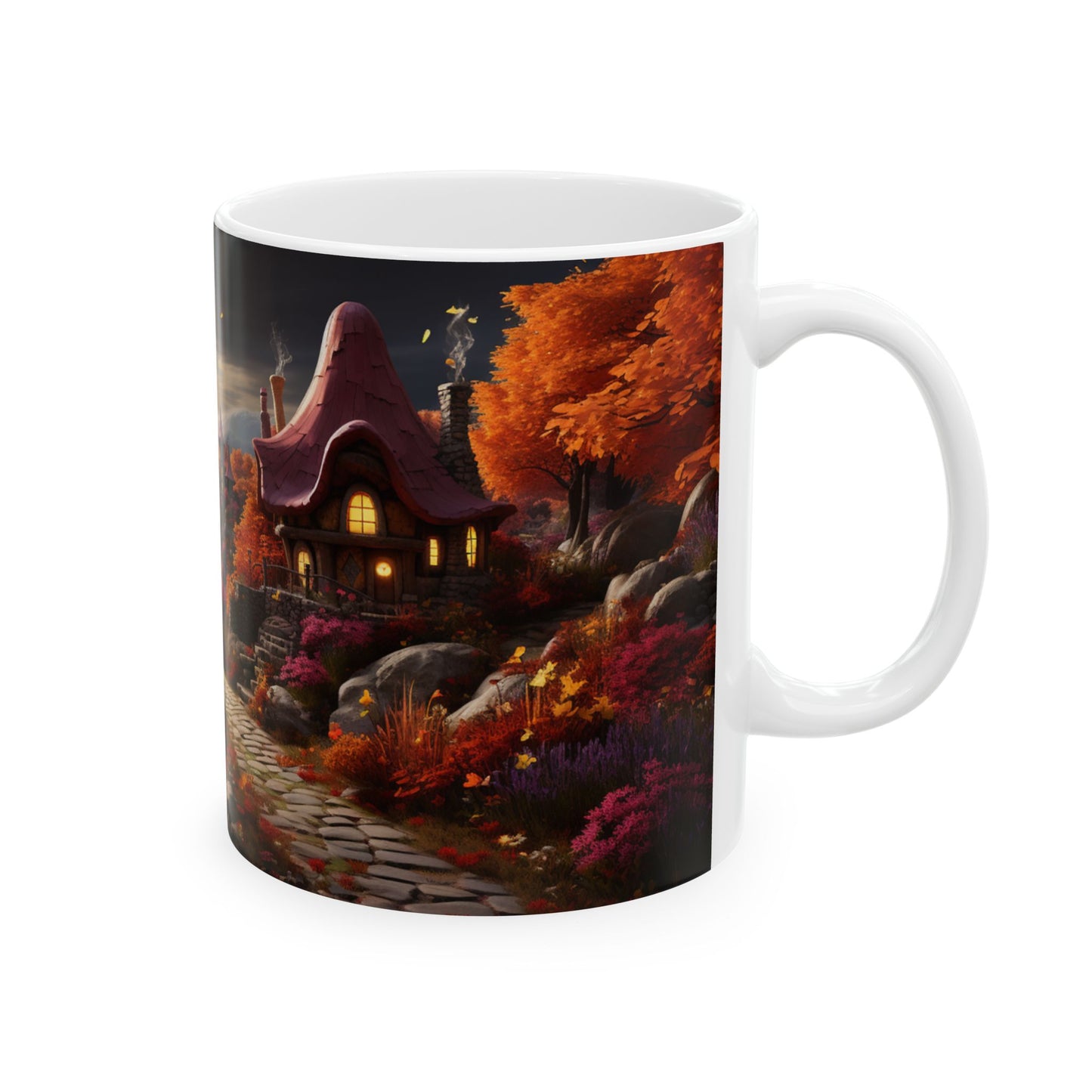 Autumn Fantasy Cozy Village Gift Mug