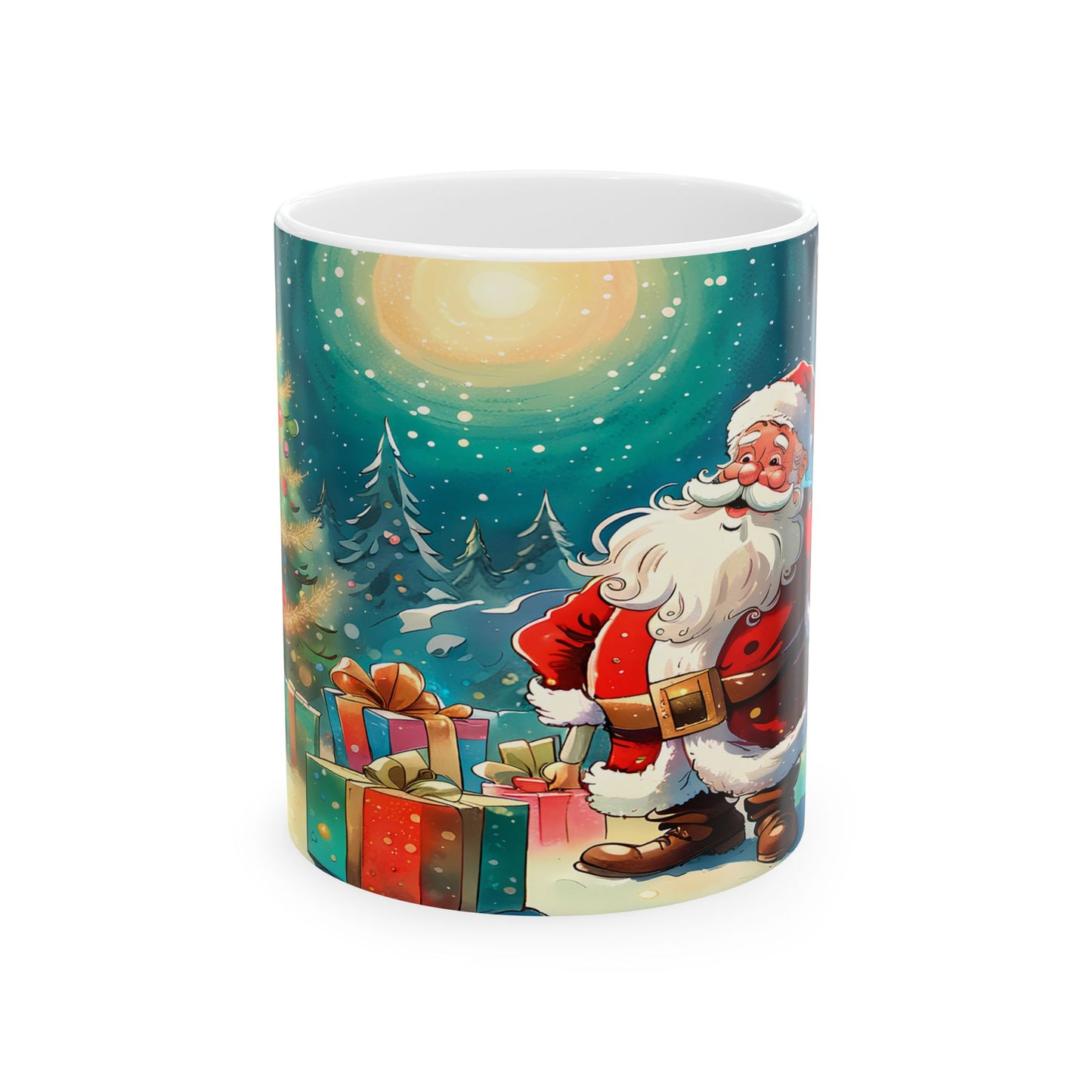 Santa with Gifts Christmas Gift Mug