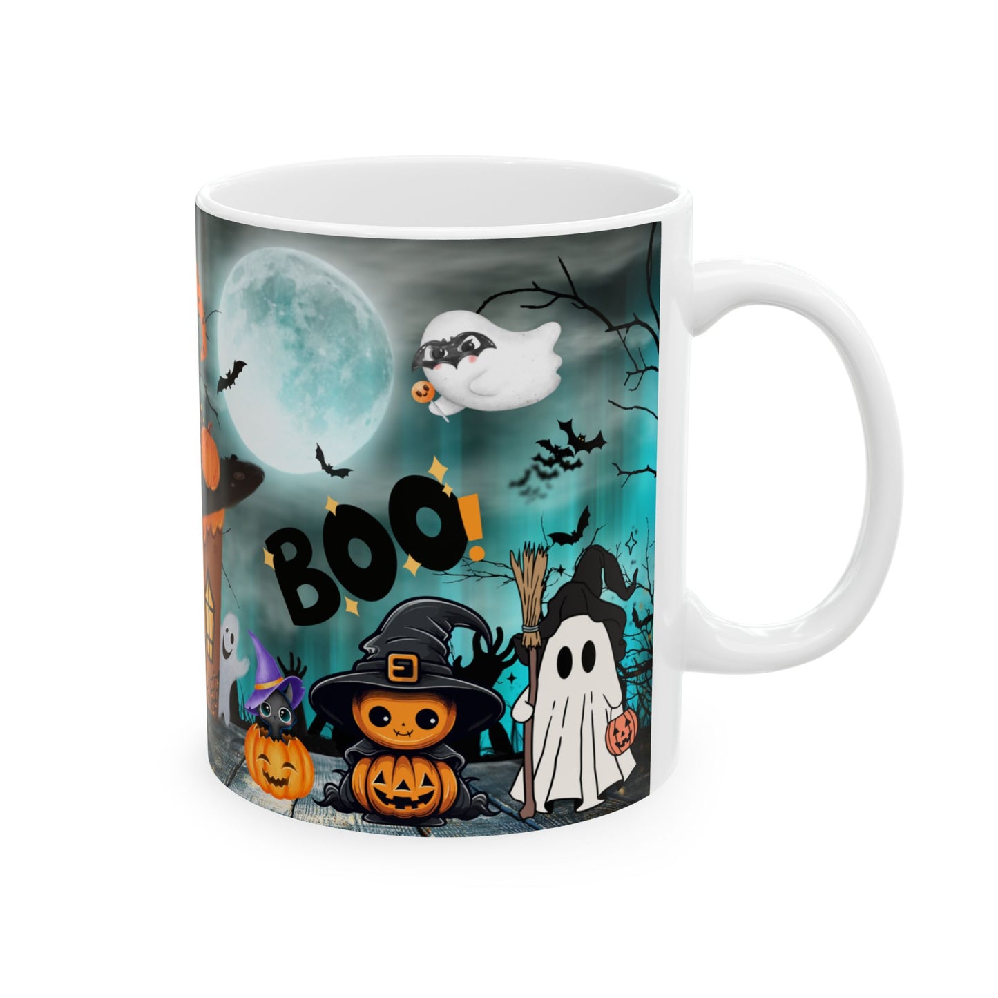 แก้วเซรามิกธีมฮาโลวีน เหมาะสำหรับงานปาร์ตี้วันหยุด ของขวัญสำหรับเทศกาลผีๆ ของตกแต่งครัวสุดเก๋ แก้วกาแฟสุดสนุก