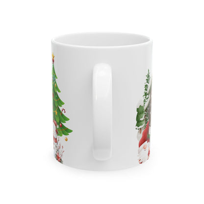Merry Christmas Santa & Snowman Gift Mug