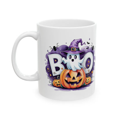 แก้วของขวัญฮาโลวีน Boo! Ghost and Pumpkin
