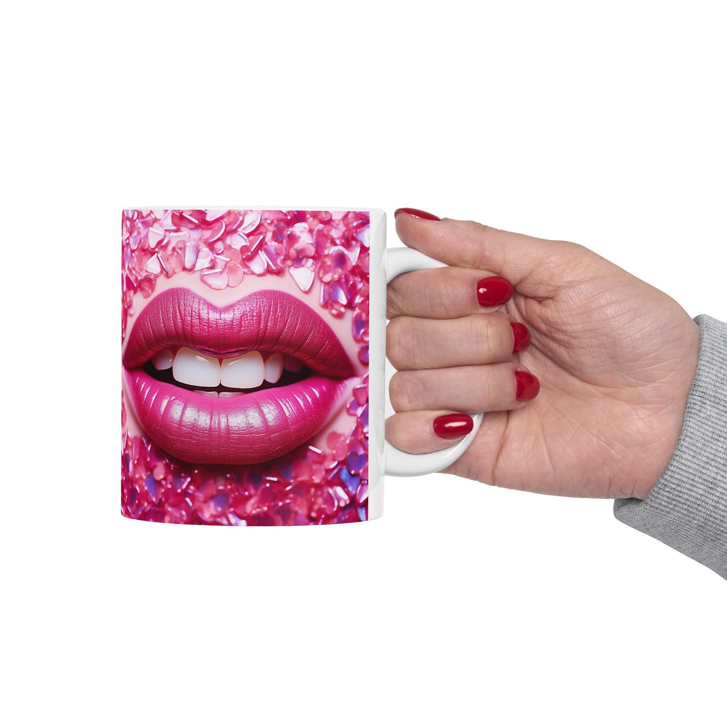 Pink Glam Kiss Valentine Gift Mug