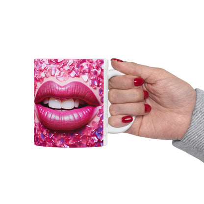 Pink Glam Kiss Valentine Gift Mug