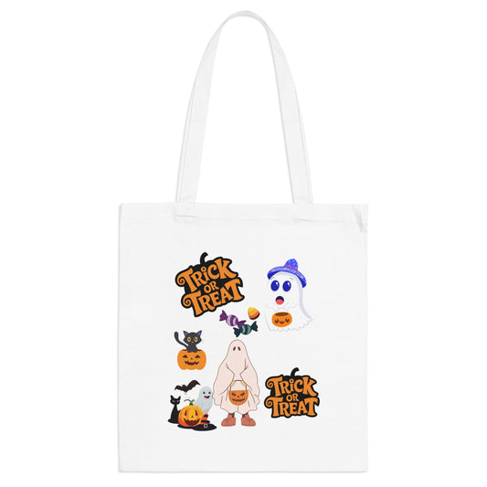 Spooky Ghost and Pumpkin Halloween Trick or Treat bag.