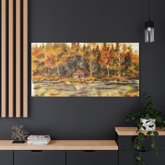 Satin Canvas Wall Art, Rustic Farm Scene, Vintage Home Decor, Unique Art Piece, Wall Hanging for Living Room, Nature Lovers Gift