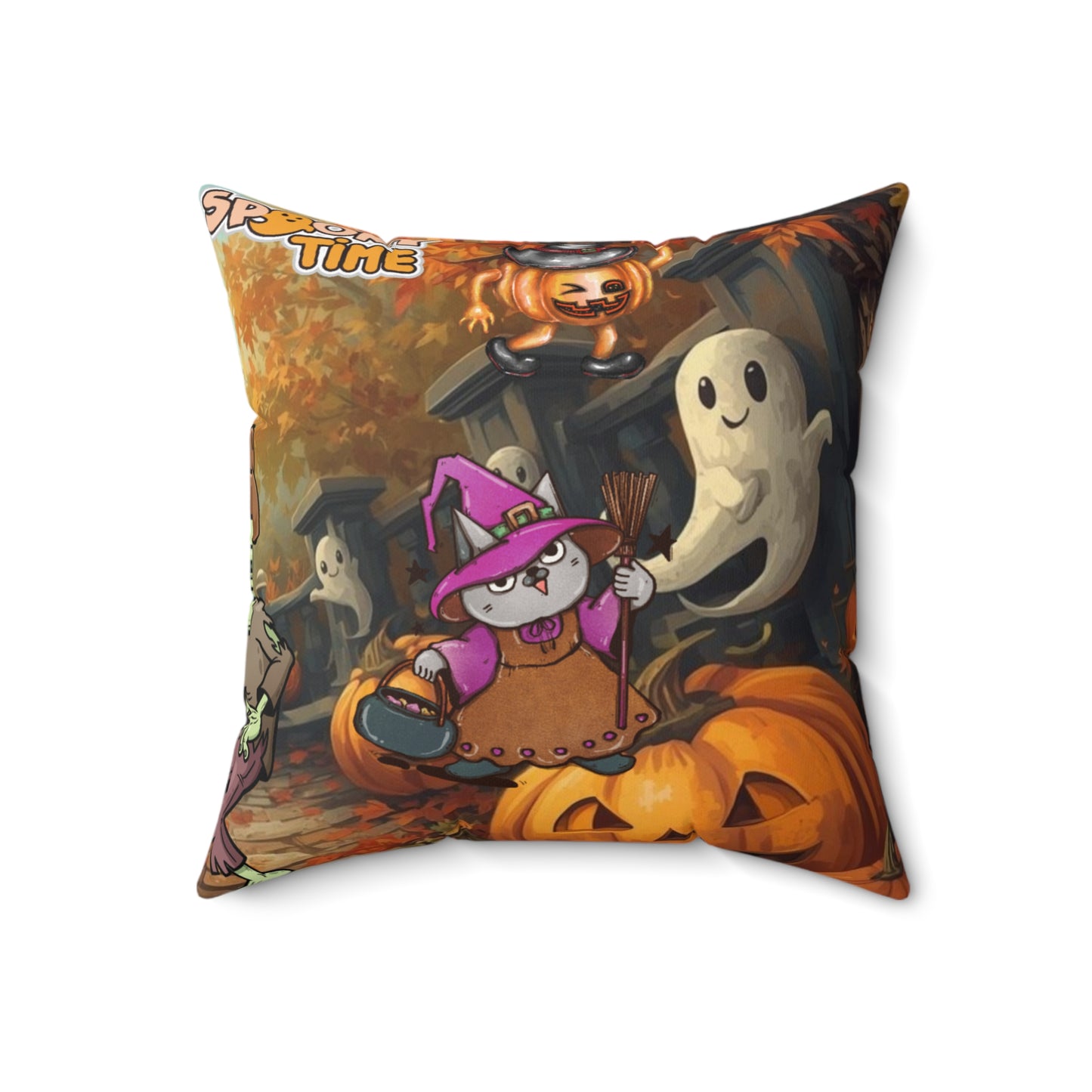 Copy of Halloween Square Pillow, Cozy Home Decor, Spooky Holiday Accent, Decorative Cushion, Autumn Vibes, Gift for Halloween Lovers