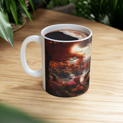 Autumn Fantasy Cozy Village Gift Mug