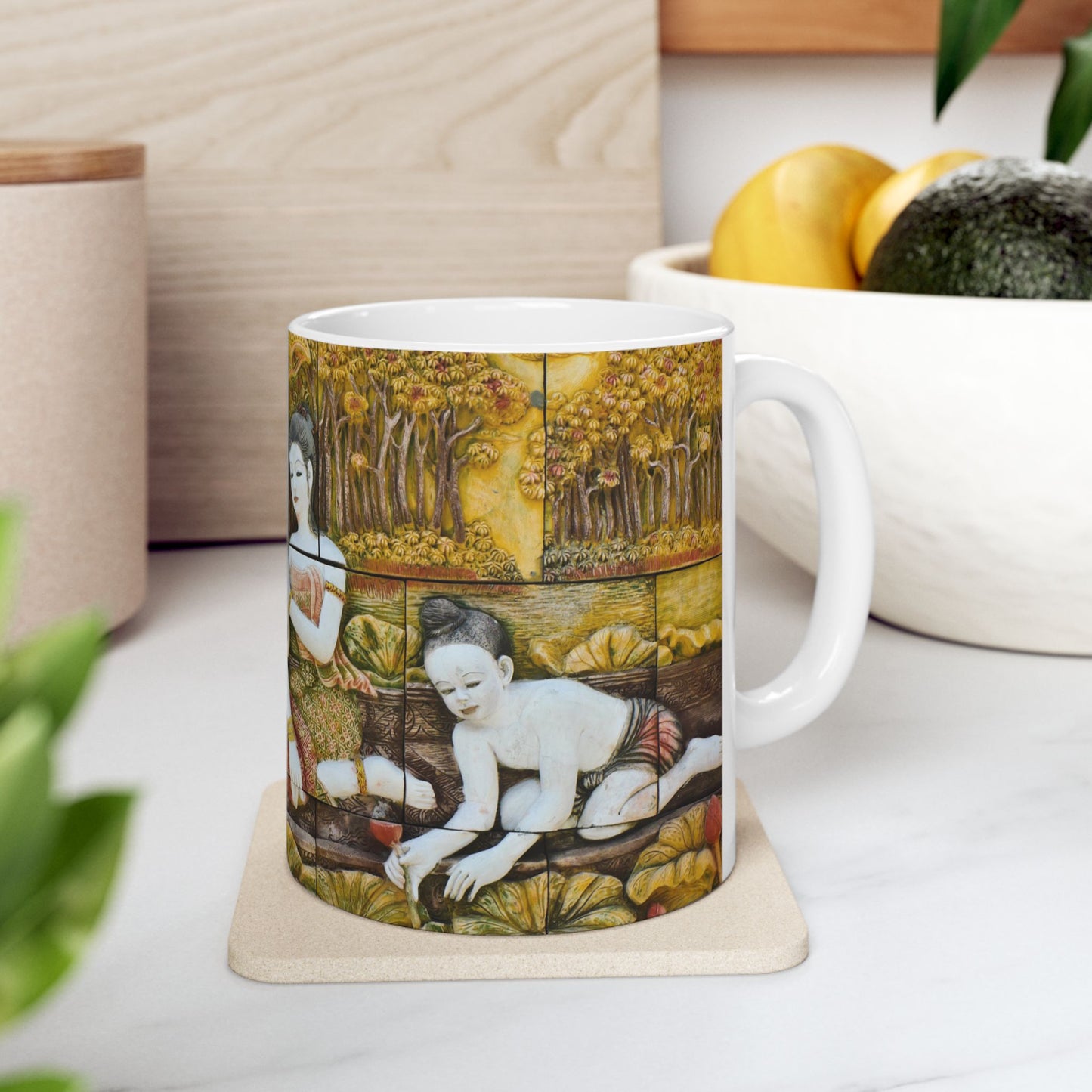 Thai Traditional Exotic Art Scene Gift Mug