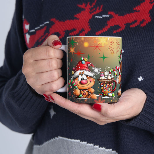 Christmas Gingerbread & Snowman Gift Mug