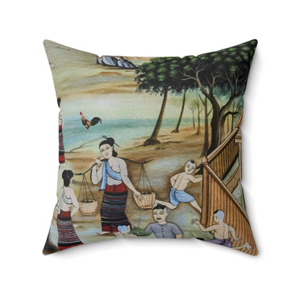 หมอนอิงลายไทย