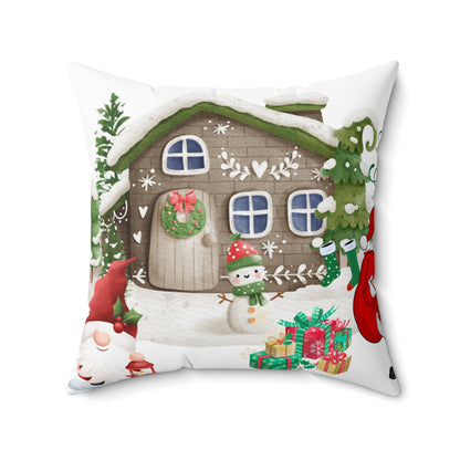 Christmas Snowman Family Festive Pillow