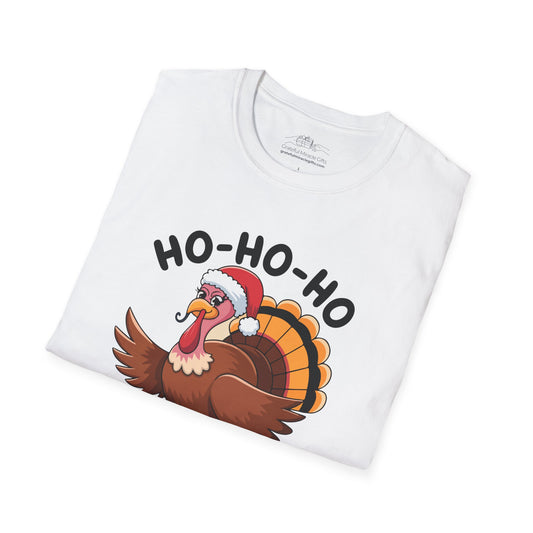 เสื้อยืดอารมณ์ขันวันขอบคุณพระเจ้า - Ho-Ho-Ho สุขสันต์วันขอบคุณพระเจ้า!