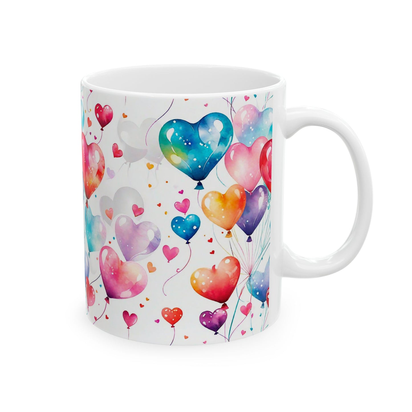 Watercolor Heart Balloon Gift Mug