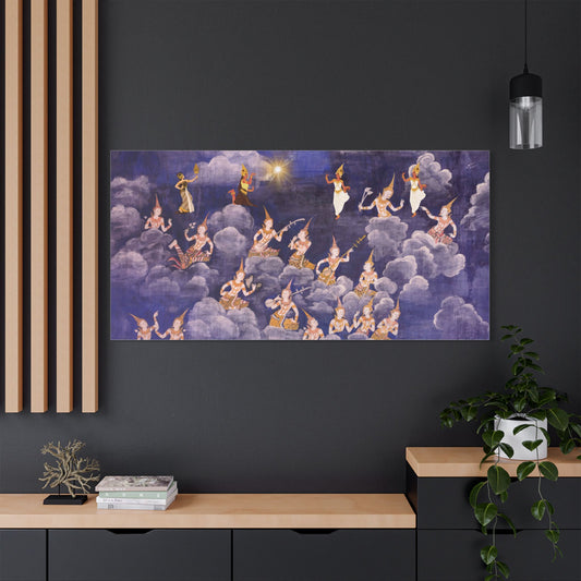 Satin Canvas Wall Art, Rustic Farm Scene, Vintage Home Decor, Unique Art Piece, Wall Hanging for Living Room, Nature Lovers Gift