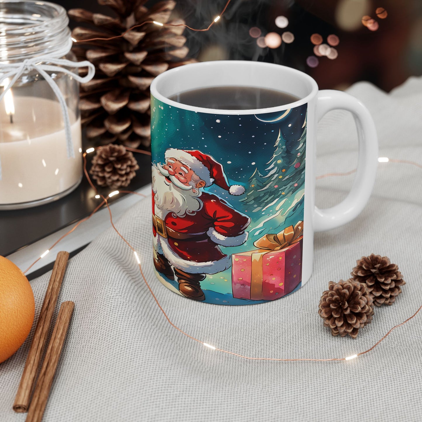 Santa with Gifts Christmas Gift Mug