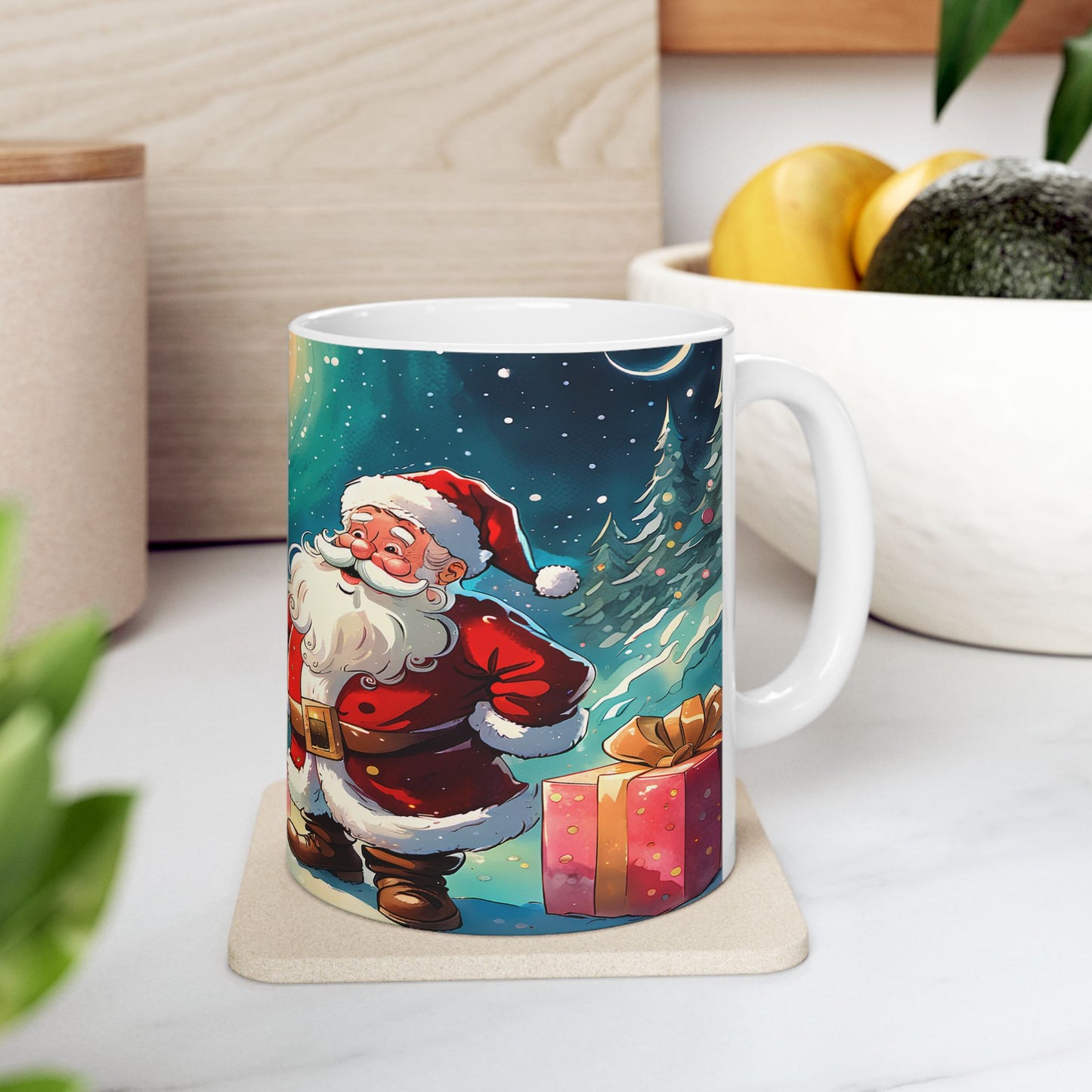 Santa with Gifts Christmas Gift Mug