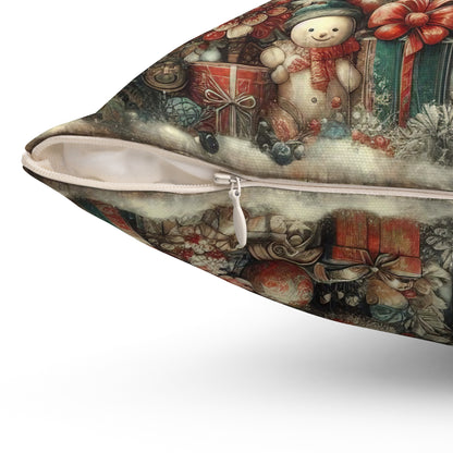 Vintage Santa Claus Festive Christmas Pillow
