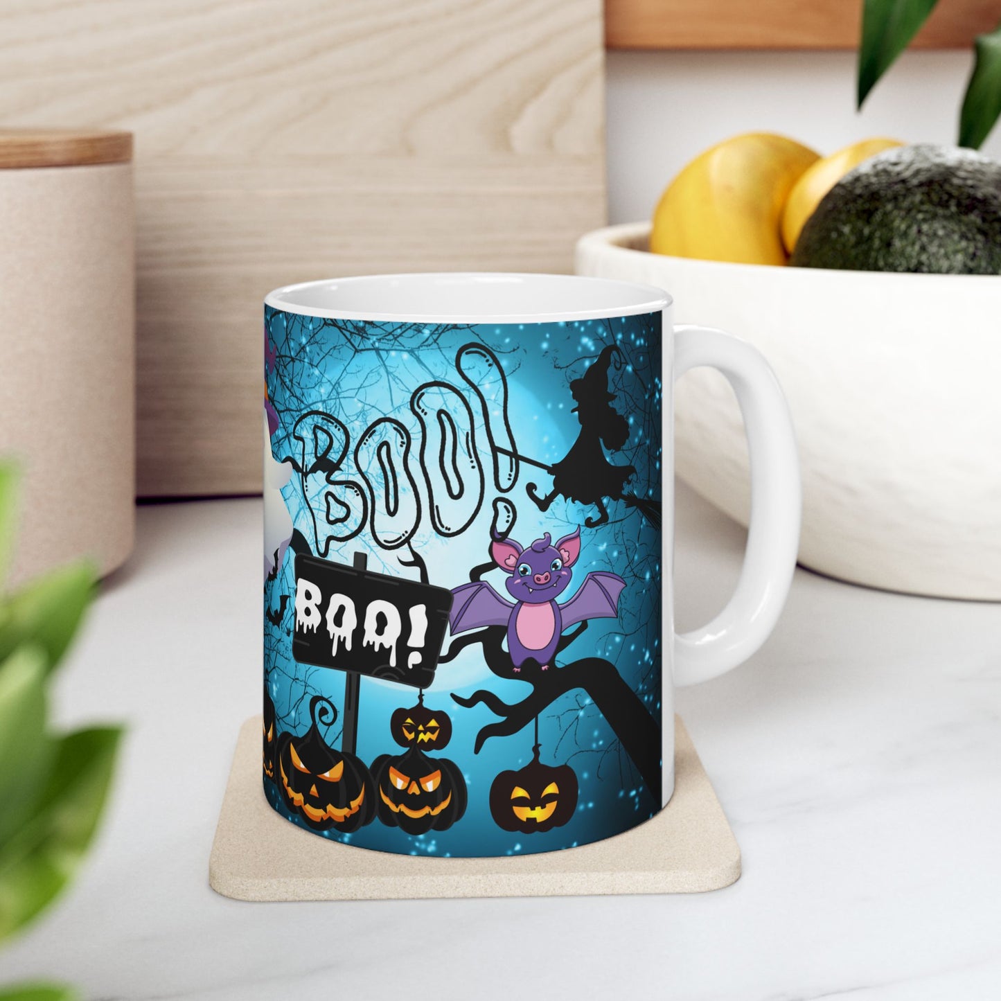 แก้วของขวัญฮาโลวีนสุดน่ารักพร้อมผีและผองเพื่อน