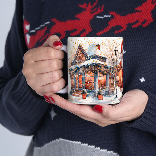 Santa Snowy Village Christmas Gift Mug