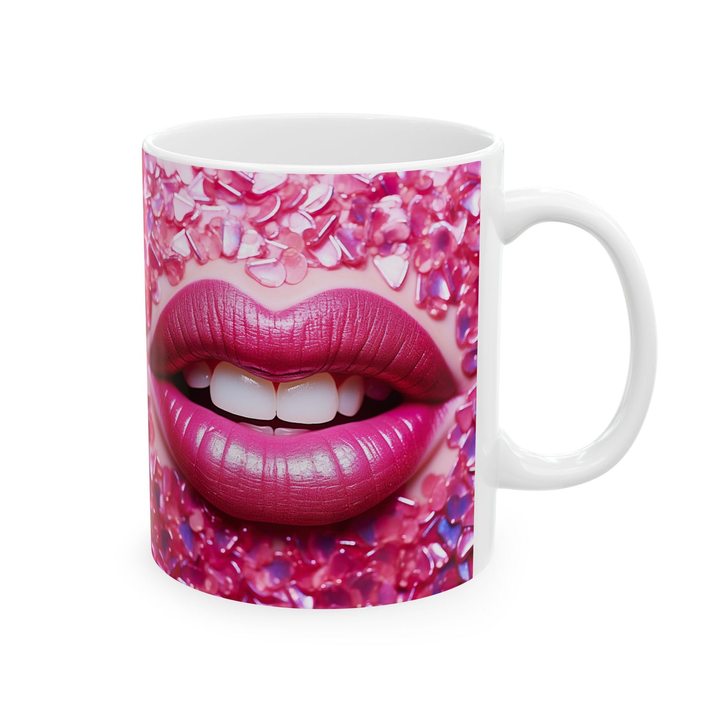 Pink Glam Kiss Valentine Gift Mug