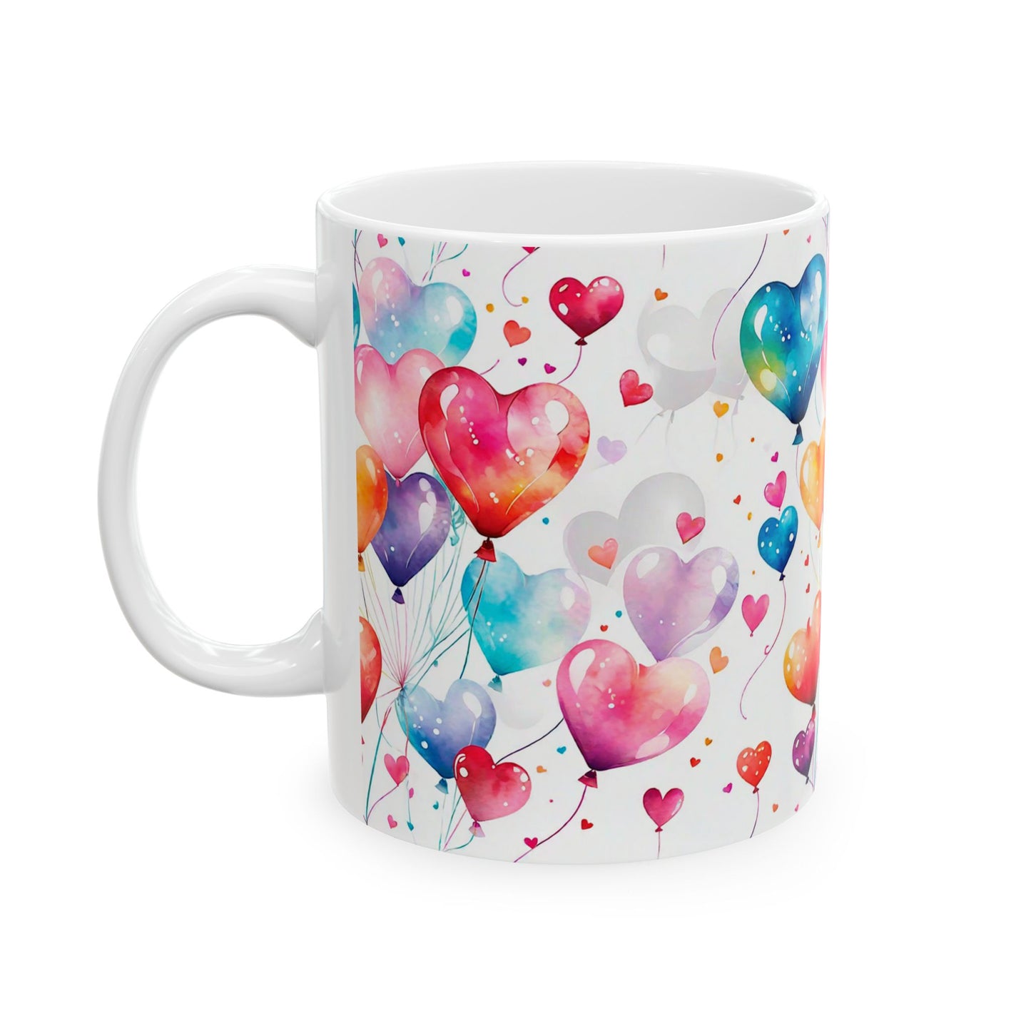 Watercolor Heart Balloon Gift Mug