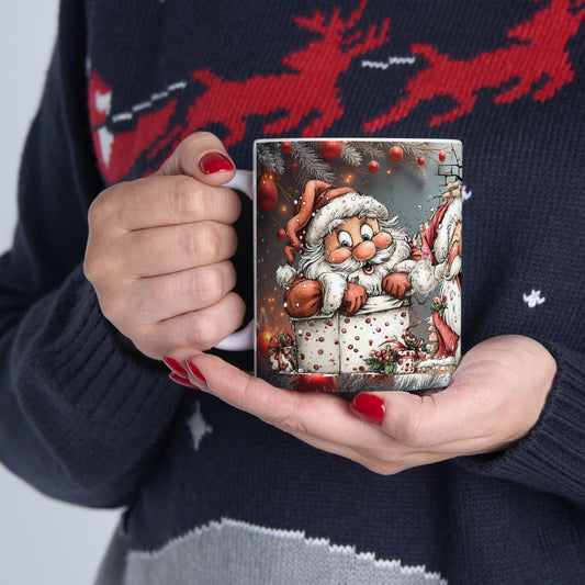Jolly Laugh Funny Santa Christmas Gift Mug