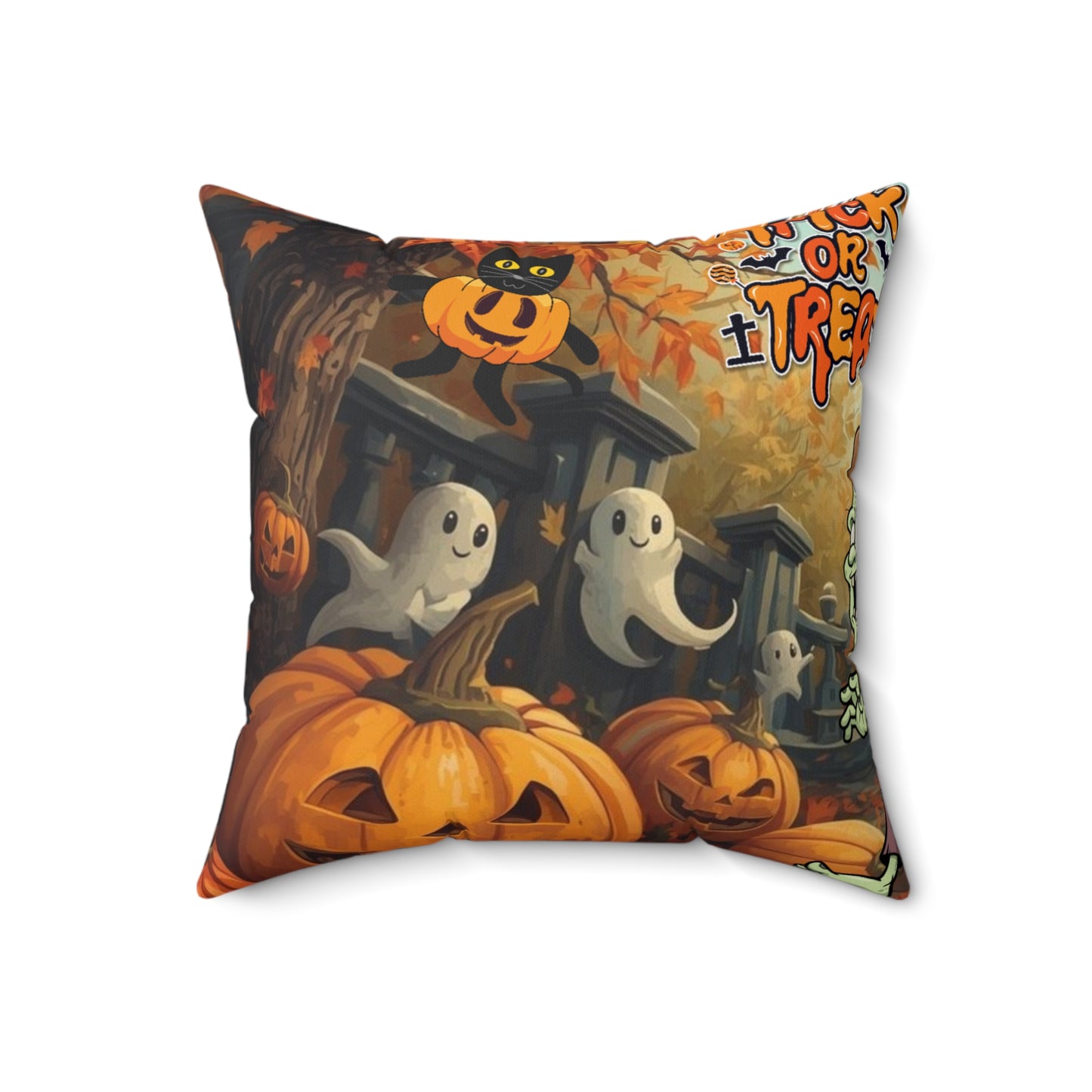 Copy of Halloween Square Pillow, Cozy Home Decor, Spooky Holiday Accent, Decorative Cushion, Autumn Vibes, Gift for Halloween Lovers