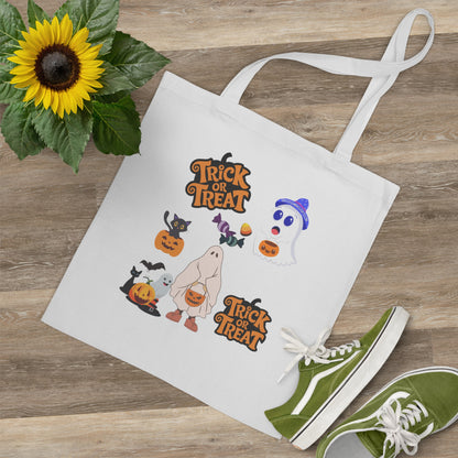 Spooky Ghost and Pumpkin Halloween Trick or Treat bag.