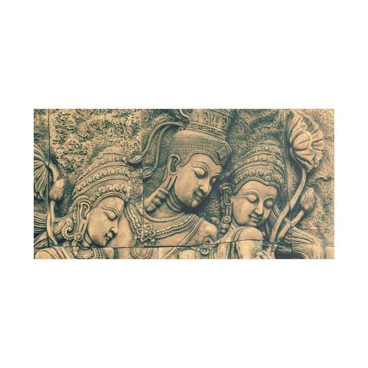 Satin Canvas Wall Art, Rustic Farm Scene, Vintage Home Decor, Unique Art Piece, Wall Hanging for Living Room, Nature Lovers Gift