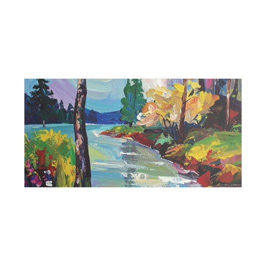 Satin Canvas Wall Art, Rustic Farm Scene, Vintage Home Decor, Unique Art Piece, Wall Hanging for Living Room, Nature Lovers Gift