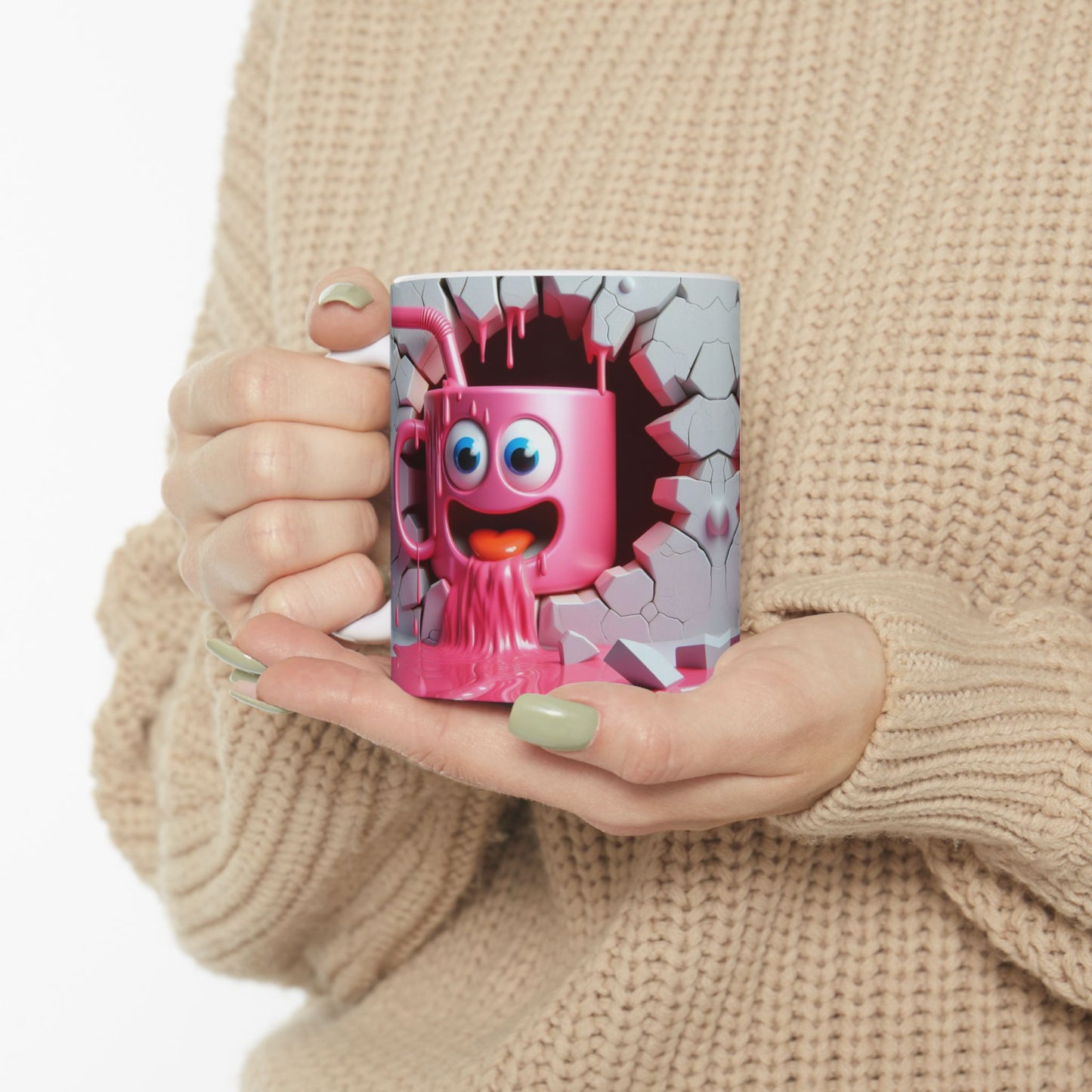 Cute Pink Cartoon Gift Mug