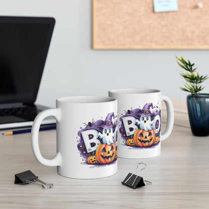 แก้วของขวัญฮาโลวีน Boo! Ghost and Pumpkin