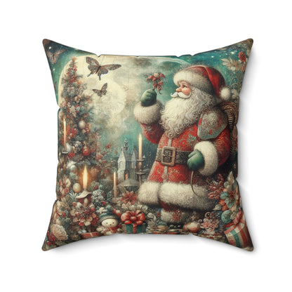 Vintage Santa Claus Festive Christmas Pillow