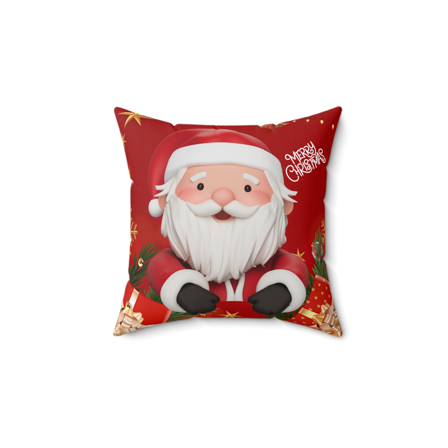 Santa Merry Christmas Throw Pillow