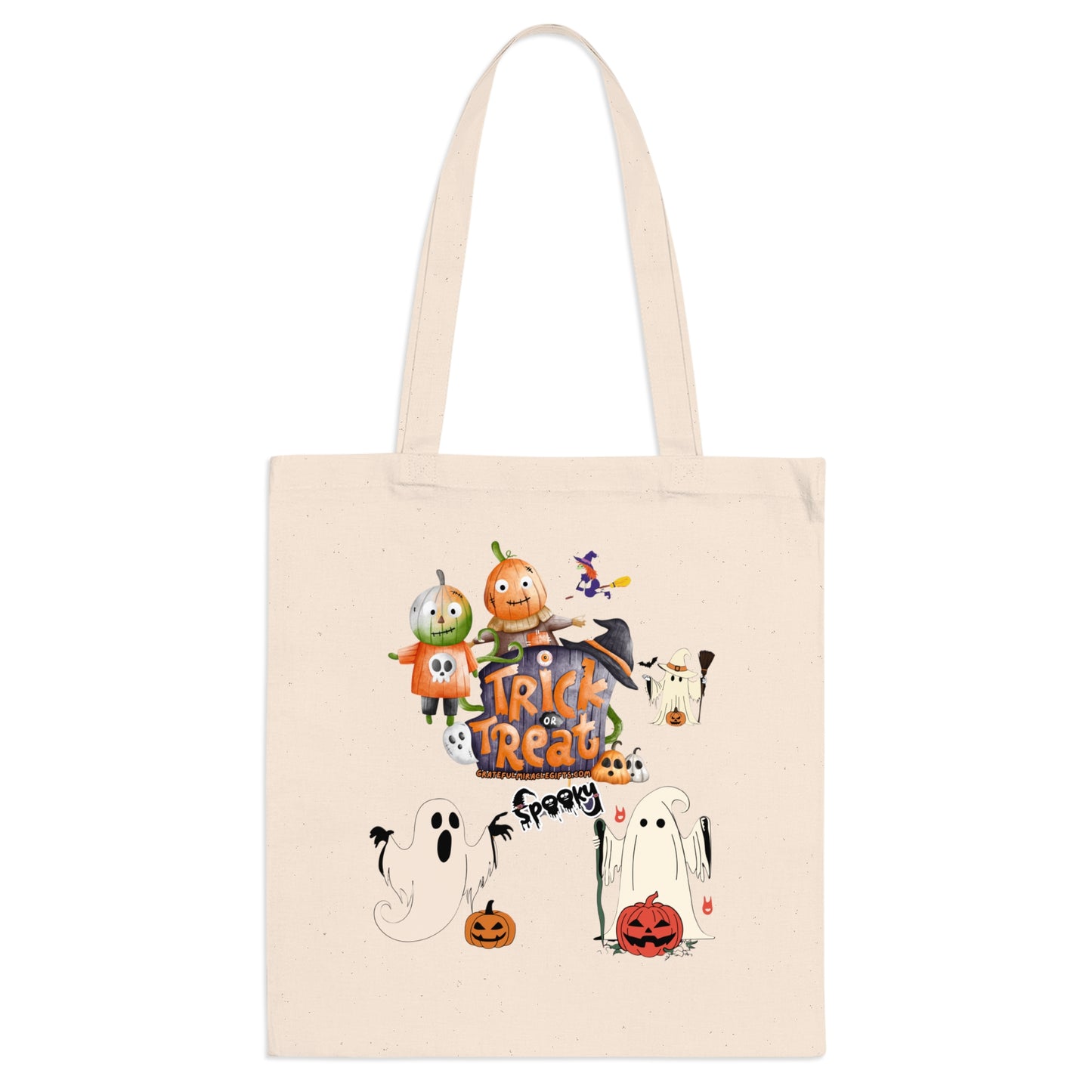 Ghosts and Pumpkins Spooky Halloween Trick or Treat Bag.