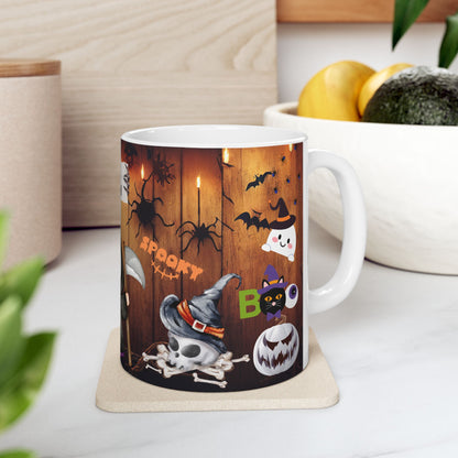 แก้วเซรามิกฮาโลวีน ของขวัญสุดหลอน ถ้วยกาแฟ ของตกแต่งแม่มด