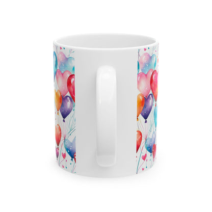 Watercolor Heart Balloon Gift Mug