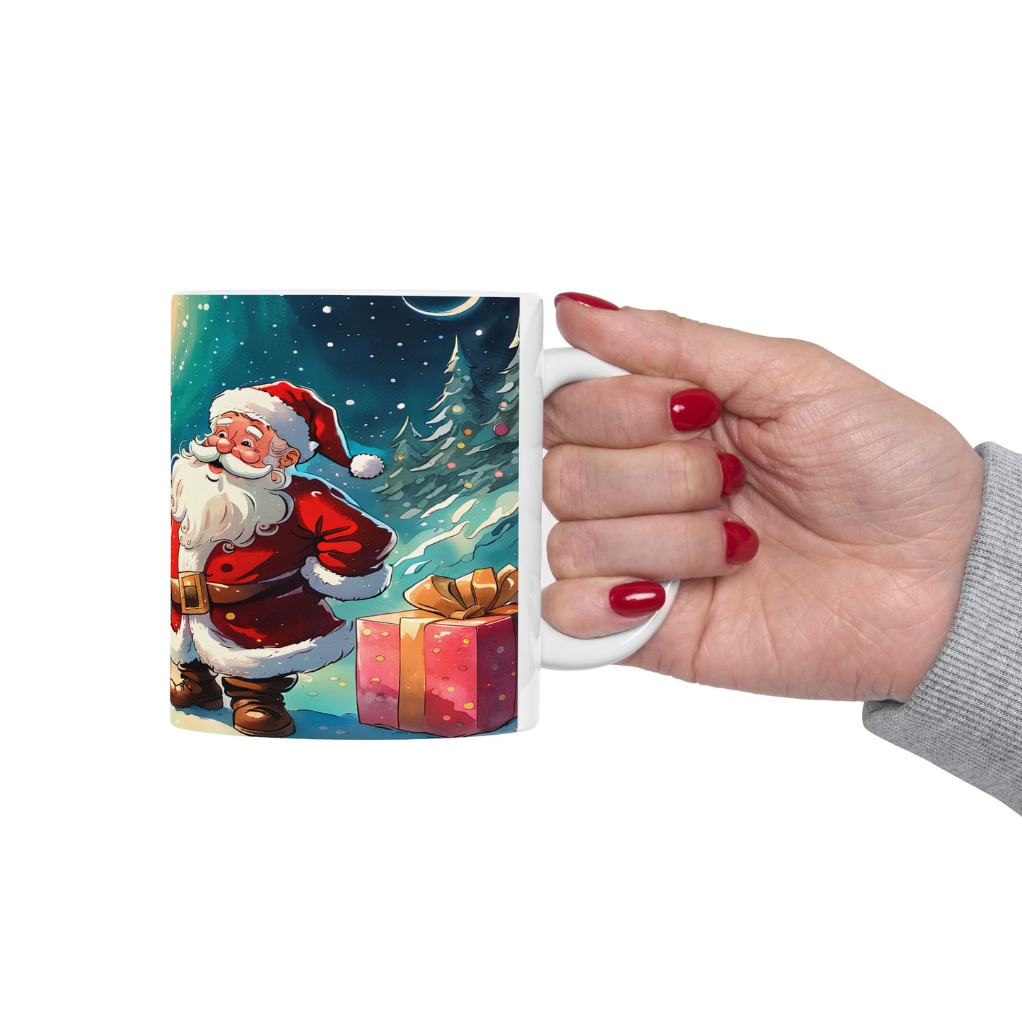 Santa with Gifts Christmas Gift Mug