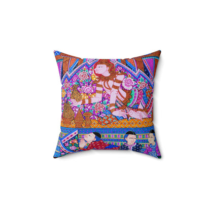 Thai Mural Decorative Pillow