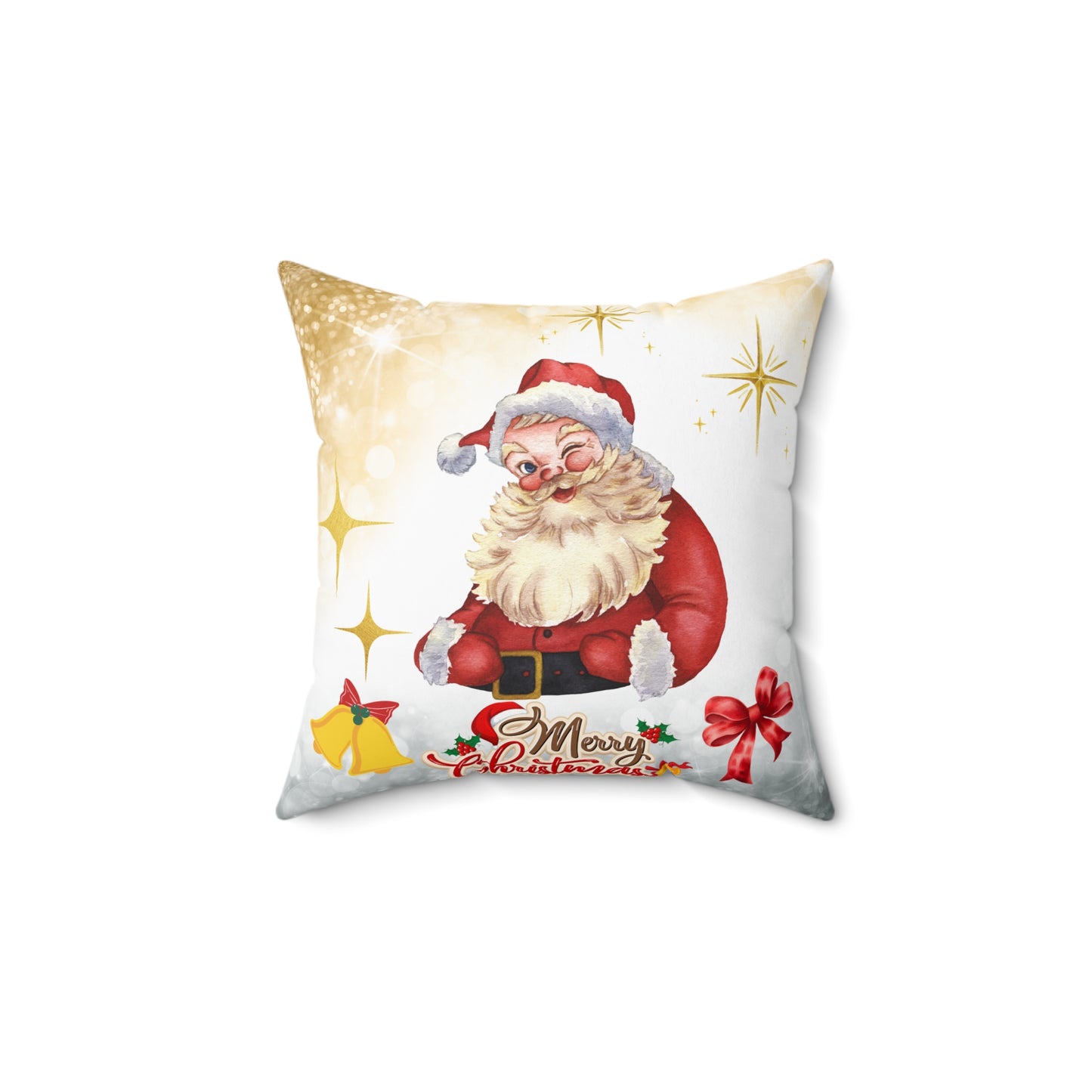 Vintage Santa Merry Christmas Throw Pillow