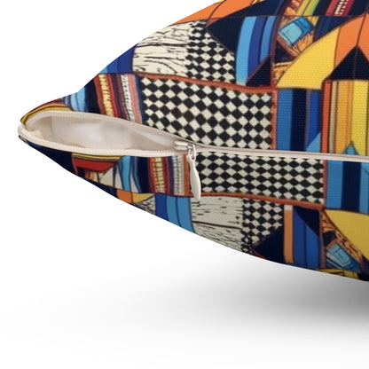 Boho Geometric Colorful Mandala Accent Star Cushion Throw Pillow